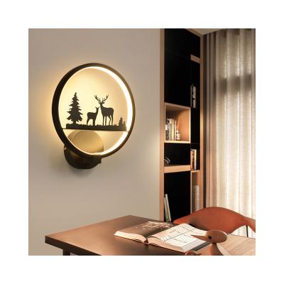 China Simple Modern Creative Modern LED Wall Lamp TV Wall Lamp Bedroom Bedside Stairs Living Room Study Wall Lamp Background Wall Light for sale