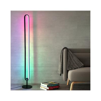 China Nordic Modern Minimalist RGB Floor Lamp Living Room Bedroom Dimming Living Atmosphere Photography Fill Light Lamp for sale