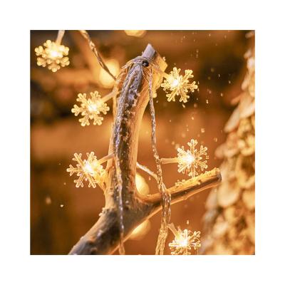 China Solar Powered Outdoor PVC+LED Star Shape LED String Lights Garden Decoration Snowflake / Mounted / Clamp Shape for sale