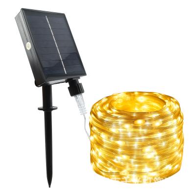 China Indoor Outdoor Leather Solar Light Outdoor LED Festival Decoration Waterproof Wire Around Tree Low Pressure Decorative Garden Lights for sale