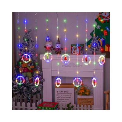 China Ring String Ring Led Leather Line Decorative Lights Christmas Xmas Curtain Lights for sale