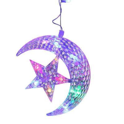 China Decorative Moon Star LED Star Curtain Light String Christmas Festival Lights Crisp Red Room Decoration Ins Lights for sale