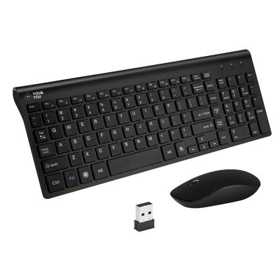 China Hot Selling High Quality Super Slim 2.4GHz Wireless Keyboard and Mouse Combo Set for sale