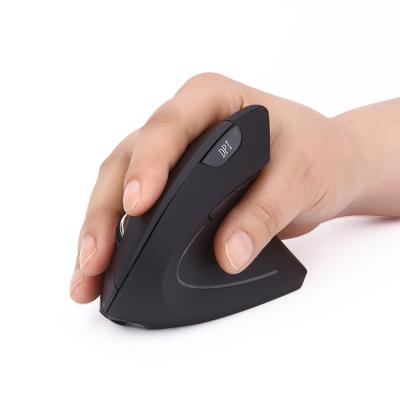 China Ergonomic Vertical Wireless Computer Mouse 2.4G USB Rechargeable Ergonomic Optical Mouse for sale