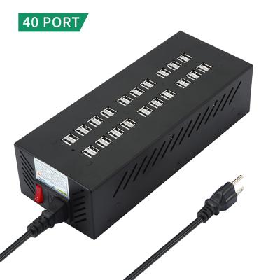 China Convenient phone sales well 40 port usb chademo portable phone charger box station for sale