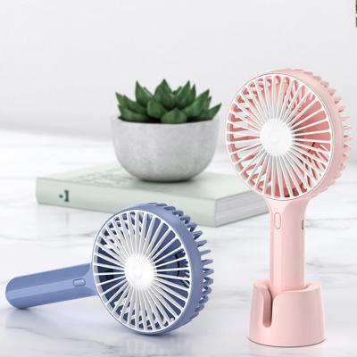 China Portable Handheld Electronic Handheld Fan and New Mini Stand USB Hand Fan with Holder for Mobile Phone for sale