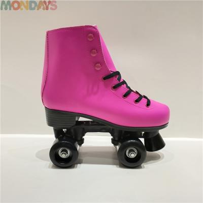 China PVC Customized Color And PVC Shell Leather Roller Skates Quad Patina Shoes for sale