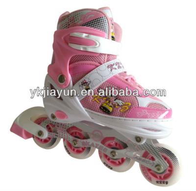 China PVC Quality Reinforce Aluminum Frame Roller Skating Shoe, New Design Speeder Roller Skating Flashing Shoes For Girls for sale