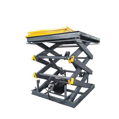 China Building Material Shops Scissor Lift Equipment Hydraulic Electric Cargo Platform Scissor Lift for sale