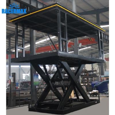 China Widely. Automatic 4S Stores Underground 2 Level Garage Parking Double Decker Scissor Car Lift Platform for sale