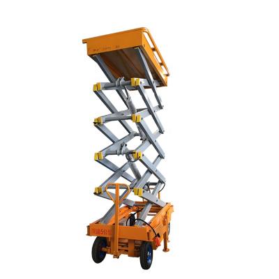 China Hotels Mobile Hydraulic Electric Trailers 10m Mini Extendable Platform Scissor Lift For Sale for sale