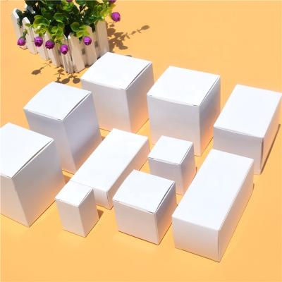 China Recycled materials wholesale cheap folding empty white paper packing box small box for gift to accept logo for sale