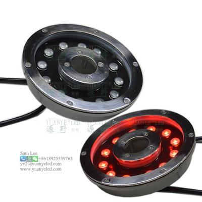 China LANDSCAPE 12x3w dmx rgb ip68 waterproof 35mm ultra-thin led underwater fountain light for sale