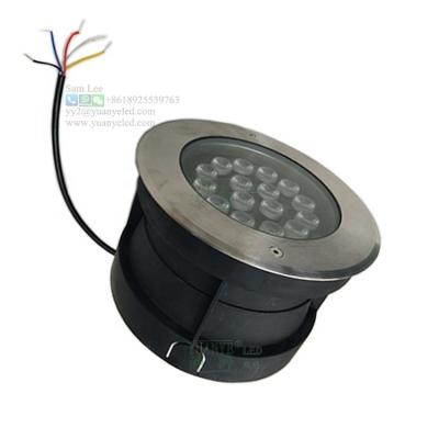 China Waterproof 18w RGBW dc24v theme park underwater pool ground recessed led underground light ip68 for sale