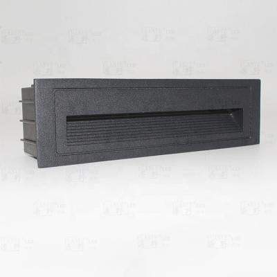 China LANDSCAPE Black Wall Recessed Outdoor Integrated LED Brick Stage Landscape Path Light for sale