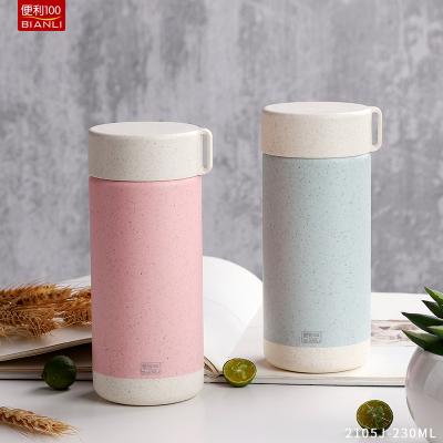 China Viable TravelTea and Coffee Bottles Sealing Reusable Wheat Straw Coffee Drink Cold Brew Coffee Bottle for sale