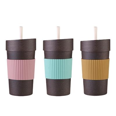 China Biological Material 380ml Coffee Mugs Sustainable Degradable Double Wall Travel Reusable Tumbler Coffee Mugs for sale