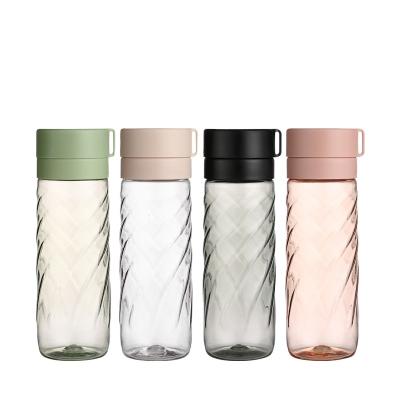 China Food Grade BPA Free Plastic Portable Water Bottle Leak Proof Threaded Student Drink Cup for sale