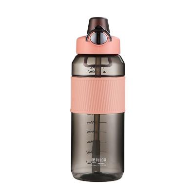 China High Quality Leak Resistant Outdoor Sports Travel Camping Portable Clear Bottle Juice Plastic Water Cup for sale