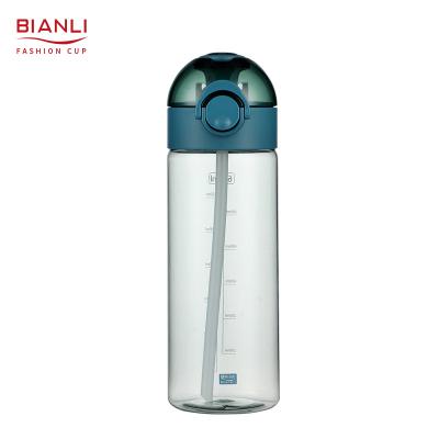 China Sustainable Hot Selling Clear Product Plastic Reusable Designer Healthy Drinking Water Bottle With Straw for sale