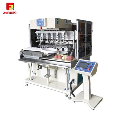 China Factory F-PDS6 automatic six color servo motor pad printing machine/pad printer for large plastic cover for sale