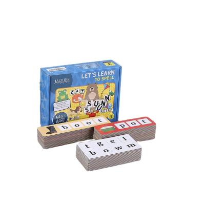 China Wholesale Paper Children's Toys Educational Spelling Alphabet Learning Card for sale