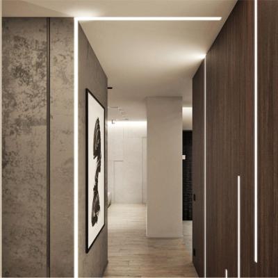 China Fashion and energy-saving inside ceiling interior wall corner mounted aluminum line decoration profile strip light LED lights linear sideboard lamp for sale