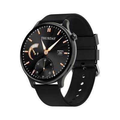 China FW01 Touch Screen Smart Watches Newcomers 2022 Ultra Thin Aluminum Alloy Body 1.28 Inch IPS Round Screen DaFit BT Call Smart Watch for sale