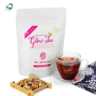 China Natural Effective Organic Herbal Tea Tea in Detox Glow Sachets 100% Glowing Whitening Face Skin Detox Anti Aging Rejuvenator for sale