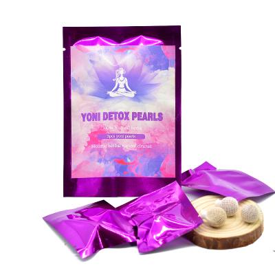 China Hot Selling Feminine Yoni Pearls Yeast Herbal Tampon With Net Point Vaginal Detox Pearls for sale