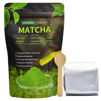 China Instant Tea Powder Organic Ceremonial Grade Green Tea Matcha Powder for sale