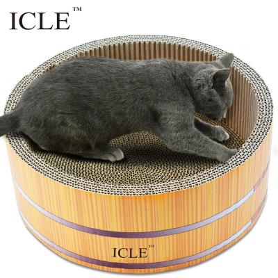 China Viable Props Icle-Cats Paws Clawing Scratcher Cat Boarding Bed Houses Box-IC-0055-Beige Cardboard Cat Turbo Paper Craft for sale