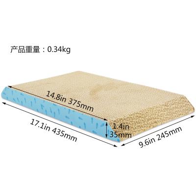 China Sustainable icLe-Wild Basic Single Flat Scratching Color-IC-0042-Blue Protection-Gray Cat Scratching Cardboard Cat Scratcher Lounge for sale