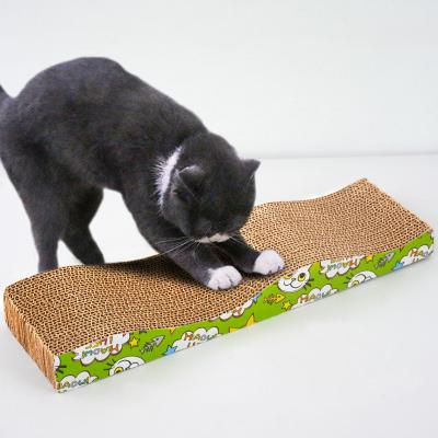 China ICLe-Wave Cat Clawing-Gray Colour-IC-0024-S Cheap Single Board Scratching Cardboard Corrugated Cat Scratcher for sale