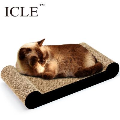 China Icle Viable Mark-Bone Shaped Cat Toys-ic-0106-Black-42 Cat Supplies Scratching Cardboard Cat Scrather Applications Paper Catnip for sale