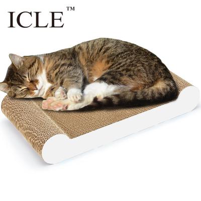 China Icle Viable Mark-Bone Shaped Cat Scrather Applications Paper Catnip Cat Toys Cat Supplies Scratching Cardboard-ic-0106-white-42 for sale