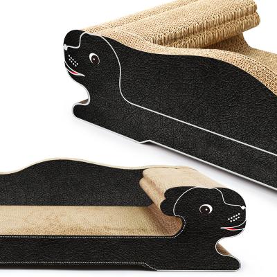 China Icle Brand-Sofa Sustainable Cat Scrather Applications Craft Paper Catnip Toys Supplies Scratching Cardboard-ic-0026-Black for sale