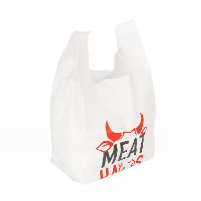 China Stand Up Pouch Custom Biodegradable HDPE Shopping Grocery T-Shirt Plastic Bag for sale