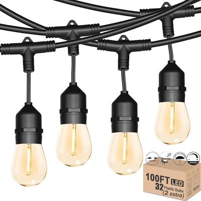 China IP65 E26 E27 Waterproof Outdoor Hanging Garden Lights With Sockets String LED Hanging Light Warm White Bulbs for sale