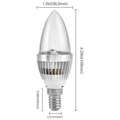 China High Efficiency E12/E14 Led Bulb RGB Mirror Light AC85-265V LED Infrared Remote Control Bulb for sale