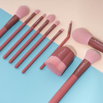 China Angular Blush 2021 Wholesale Cheap Private Label Makeup Brush Set Customize Beauty Brush Set for sale