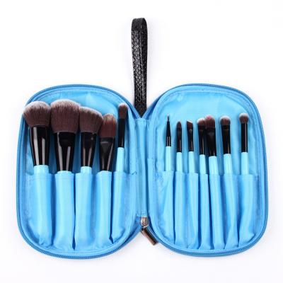 China Angular Blush High Quality Cosmetic Travel Set Nylon Hair Private Label Makeup Brush Set Private Label for sale