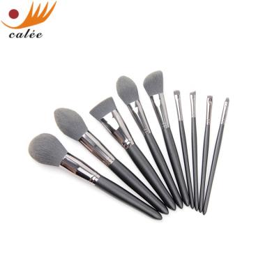 China Angular Blush Custom Wooden Handle Makeup Brush Set Your Own Brand Makeup Brush Set for sale