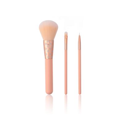 China Angular Blush 3 Pcs Free Sample Set Brush OEM Design Makeup Brushes Mini Size Cosmetic Brush for sale