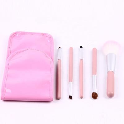 China Powder Brush Makeup Brushes Colorful Cute Pink 5pcs Needs Your Own Brand Travel Cosmetic Makeup Brush Set for sale