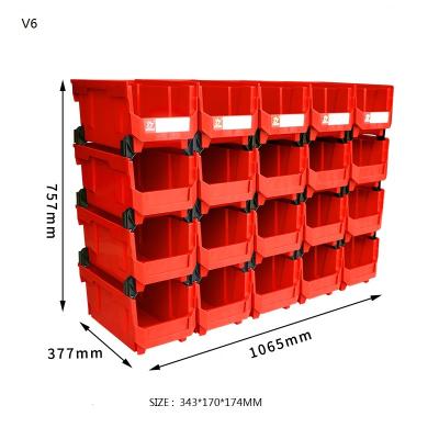 China WallPeg Kit Hooks Pegboard Trash Bins Viable Plastic Part Trash Cans Larger Size Peg Board Panels Workbench Organizer Bins for sale