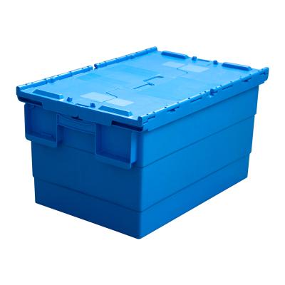 China Recyclable Hot Recyclable Heavy Duty Plastic Stackable Plastic Storage Box Warehouse Sale Amazon Moving Crate for sale