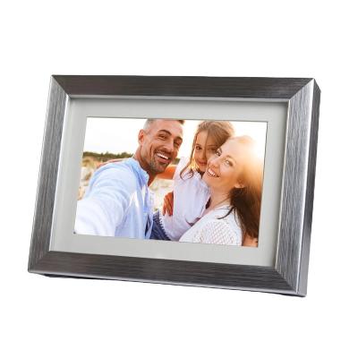 China Wooden Picture Frame 32 43 49 Inch Photo Frame Square Hd Digital Picture Frame Smart Electronic LCD Photo Frame for sale