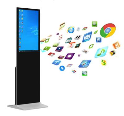 China 32 To 55 Inch Indoor Floor Stand Advertising Kiosk Vertical LCD Advertising Kiosk Player Digital Signage Display for sale