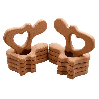 China Wholesale 100% Organic Beech Wooden Animal Elephant Teethers Eco-friendly for sale